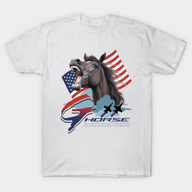 G Horse The Power of True Patriotism T-Shirt by BankaiChu